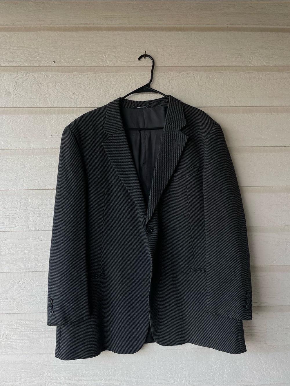 Vintage Armani Collezioni Men’s Suit 48R Dark Gray 1 Button Tux